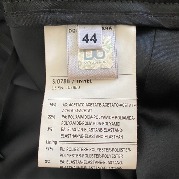 Dolce & Gabbana black satin pencil skirt - Picture 6 of 9